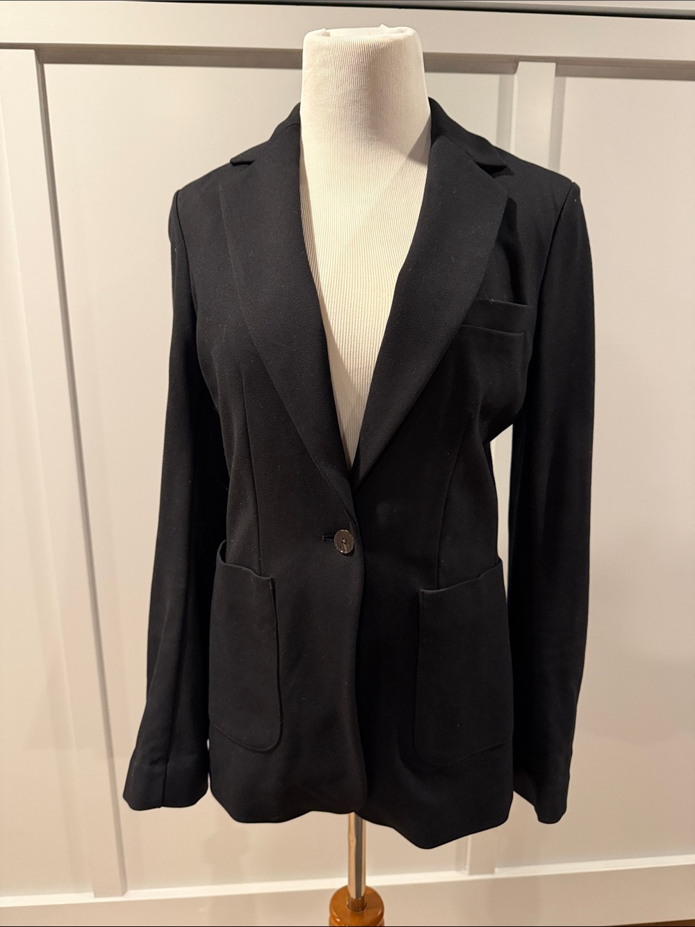 Banana Republic Black Suit.  Tailored Single-Button Blazer and matching pants